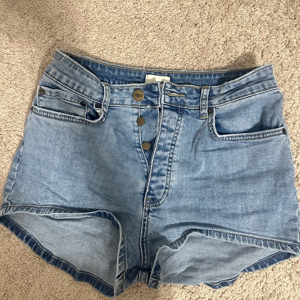 Amuse Society Light Blue Denim Shorts